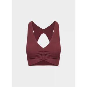 Aritzia TnAction Red Butter Volley V-Neck Sports Bra Size Small